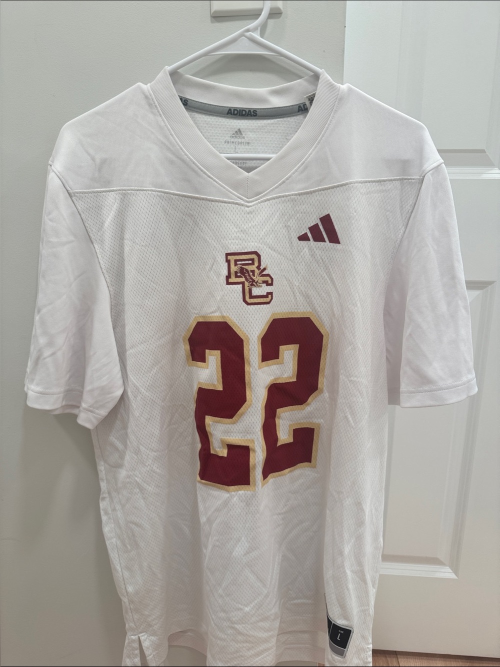 adidas White Maroon Gold #22 Men's Jersey
